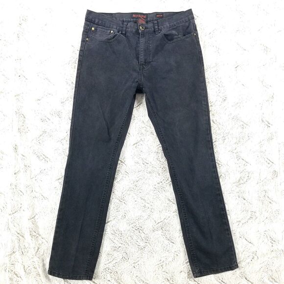 Riot empire jeans Mens 34×32 Black Slim Straight Dark Wash - Picture 1 of 10
